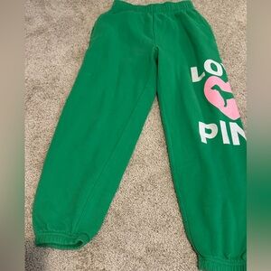 Victoria’s Secret PINK Originals Campus Joggers Green XS Y2K